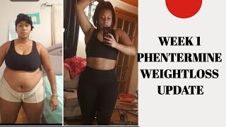 Phentermine week 1 weightloss update [upl. by Attaymik]