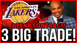 BREAKING 3 TRADES IN THE LAKERS CONFIRMED NOW TODAY’S LAKERS NEWS [upl. by Ahsiekrats665]