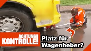 PLATTER Reifen am LKW Wagenheber passt nicht unter Fahrzeug 12 Kabel Eins  Achtung Kontrolle [upl. by Ovida]