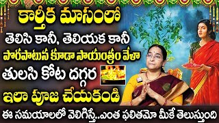 Ramaa Raavi  కార్తీక మాసంలో తులసి పూజ ఎలా చేయాలి  Karthika Masam Lo Tulasi Pooja  SumanTV [upl. by Ahsim136]