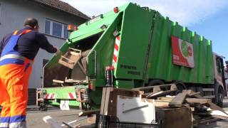 Sperrmüll Faun Powerpress Teil2  Bulky Waste Garbage Truck Part2 [upl. by Howie]