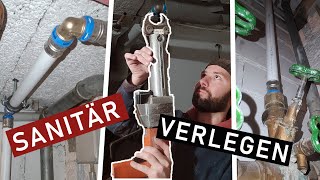 Sanitär verlegen  Sanitärinstallation in Altbau  Vlog  8 [upl. by Venezia]