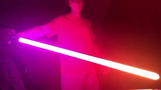 Sabertrio CFX Neopixel Vahlken Lightsaber ALL SOUNDFONTS [upl. by Haddad]