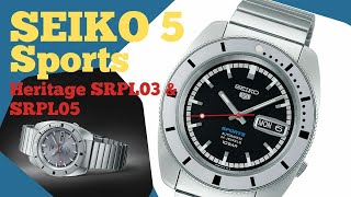 New Release  Seiko 5 Sports Heritage LimitedEdition SRPL03 And SRPL05 [upl. by Dyrraj]