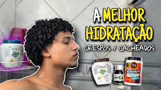 COMO HIDRATAR O CABELO CRESPO  CACHEADO PASSO A PASSO [upl. by Naasar]