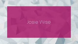 Josie Wise  appearance [upl. by Mart]