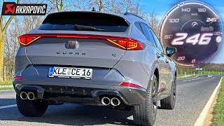 CUPRA FORMENTOR VZ 310 AKRAPOVIC  ACCELERATION TOP SPEED amp SOUND [upl. by Benson566]