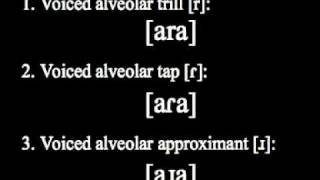 Alveolar Trill Tap and Approximant（英語発音聴取用） [upl. by Marcin505]