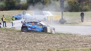 WRC Central European Rally 2024 Saturday Big Jumps Mistakes Action [upl. by Erusaert]