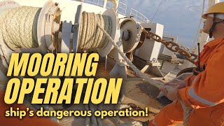 Life At Sea Ship Mooring Operation FWD and AFT  Seaman Vlog [upl. by Macintyre]