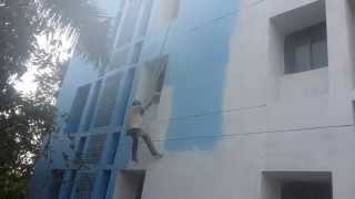 Exterior spray painting Chennai  exterior painting contractors [upl. by Haig773]