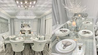 NEW GLAM DINING ROOM UPDATE  Budget friendly glam decor ideas [upl. by Thane540]