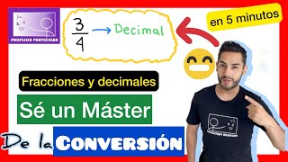 ✅​FRACCIONES a DECIMALES Ejercicios Resueltos 𝘼𝙥𝙧𝙚𝙣𝙙𝙚 𝙘𝙤𝙣 2 𝙀𝙟𝙚𝙧𝙘𝙞𝙘𝙞𝙤𝙨 𝙘𝙡𝙖𝙫𝙚 😎​🫵​💯​ Aritmética [upl. by Naeloj227]