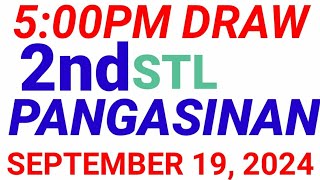 STL  PANGASINAN September 19 2024 2ND DRAW RESULT [upl. by Ru]