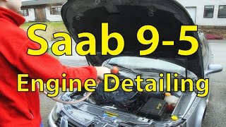 Saab 95 Detailing Washing the Engine Bay  Trionic Seven [upl. by Thom]