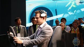 Nissan BraintoVehicle Driving Simulator  CES 2018 [upl. by Michele]