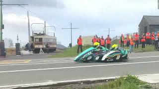 Isle of Man TT 2022  Sidecar race 1 Brandywell and Bungalow [upl. by Acisseg]