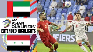 UAE vs Syria Extended Highlights  AFC Asian Qualifiers  CBS Sports Golazo  Asia [upl. by Zaneski]