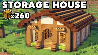 Minecraft Storage House Tutorial JavaBedrock [upl. by Dnartreb]