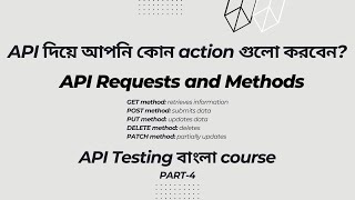 Part 4  Types of API requests and methods  API testing Course Bangla  Tech Ternals [upl. by Reames]