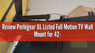 Review Perlegear UL Listed Full Motion TV Wall Mount for 4285 inch TVs up to 132 lbs TV Mount with [upl. by Eidassac]