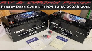 Renogy 12V 200Ah Core LiFePO4 Battery Review  A Lithium Battery for RV Travel Trailers [upl. by Tayib598]