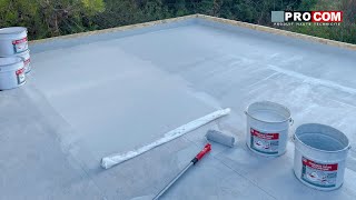 Étanchéité toit terrasse toit plat  Résine polyuréthane PROCOM®  Toit béton bitume métal bois [upl. by Eltsirk39]