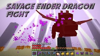 Savage Ender Dragon Fight  Modded Minecraft [upl. by Gnap]