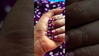 naildesign matching dress colour like kannada trendingshorts coorg girl [upl. by Enaffit]