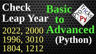 How to Check Leap Year  Is it Leap Year or not  Leap year condition  Calculate Leap Year  Python [upl. by Eenwat291]