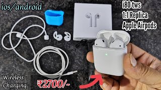 i80 tws Airpods 11 Replica Airpods unboxing amp Review [upl. by Wahl10]