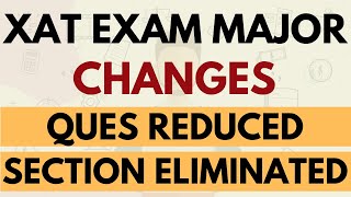 Big update  XAT exam major changes Less questions section eliminated  How to prepare now [upl. by Aicatsal]