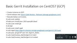 Basic Gerrit Installation on CentOS7 GCP centos7 GCP Gerrit Git [upl. by Gar550]