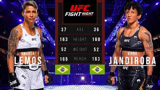 AMANDA LEMOS vs VIRNA JANDIROBA FULL FIGHT UFC [upl. by Llenor939]