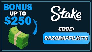 FREE UP TO 250 BONUS with RAZORAFFILIATE Stake Promo Code [upl. by Neras190]