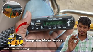 Upgrade Your Bajaj Auto Rickshaw with an Awesome Music System how to install music system in bajaj [upl. by Amersham]