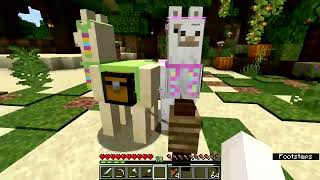 Lets Play Minecraft Ep 1 Llama Drama [upl. by Adnoryt]