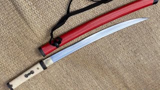 Aikuchi Wakizashi Koshirae making processlàm một bộ vỏ Aikuchi cho lưỡi wakizashi [upl. by Briano916]