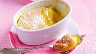 Lemon Delicious Baked Pudding Dessert  One Pot Chef [upl. by Ardnuhsed716]