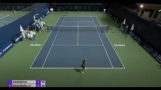 Amanda Anisimova vs Garbiñe Muguruza  Dubai Open 2021  FULL MATCH  Reprise [upl. by Benge]