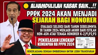 🔴HORE SELEKSI PPPK 2024 SEGERA DIBUKA PANSELNAS EVALUASI CASN 2024 BERPIHAK KEPADA HONORER [upl. by Gadmann]