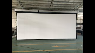 XYScreens Large Electric Projector Screen 4K Tabtension Big Motorized Projection screen [upl. by Eseerahs239]