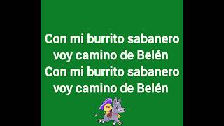 Mi burrito sabanero villancico pista con letra sin voz catolico navidad [upl. by Elleirua]