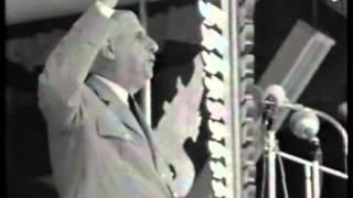 Speech by General Charles de Gaulle in Phnom Penh 1962 [upl. by Dirrej603]