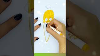 How to draw a cute carrot😃Draw this text with marker😊tinyartist easydrawing painting [upl. by Murry]