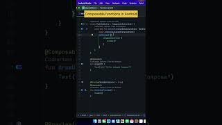 Composable functions in Android android kotlin jetpackcompose [upl. by Hodgson423]