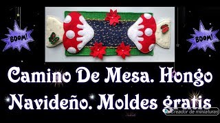 COMO HACER CAMINO DE MESA NAVIDEÑO CON HONGOS MOLDES GRATIS 2019 [upl. by Kennie]