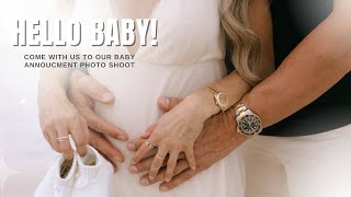 IM PREGNANT ✨🍼🙏🏻 Baby Announcement photo shoot [upl. by Bosson]