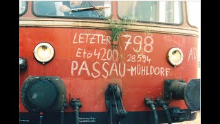 Die letzten Fahrten des Schienenbusses VT98 auf der RottalBahn Mai 1994 [upl. by Janetta]