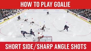 NHL 17 Goalie TIps  How to Save Short SideSharp Angle Shots [upl. by Hooker807]